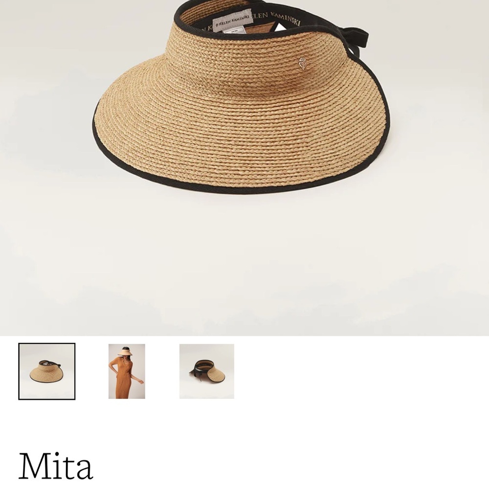 Helen Kaminski Tan Straw Visor - Picture 6 of 6